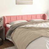 Vidaxl hoofdbord met randen 183x23x78 88 cm fluweel roze