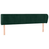 Vidaxl hoofdbord met randen 203x23x78 88 cm fluweel donkergroen