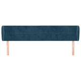 Vidaxl hoofdbord met randen 203x23x78 88 cm fluweel donkerblauw