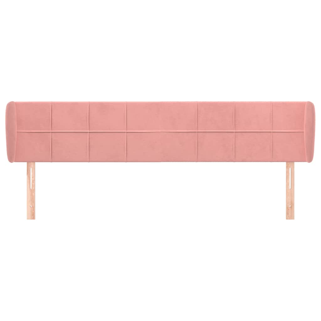 Vidaxl hoofdbord met randen 203x23x78 88 cm fluweel roze