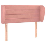 Vidaxl hoofdbord met randen 83x23x78 88 cm fluweel roze