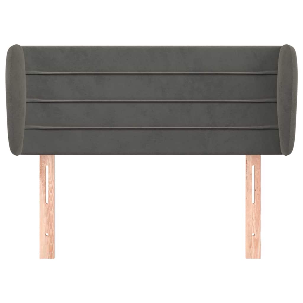 Vidaxl hoofdbord met randen 93x23x78 88 cm fluweel donkergrijs