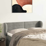 Vidaxl hoofdbord met randen 147x23x78 88 cm fluweel lichtgrijs