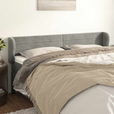 Vidaxl hoofdbord met randen 183x23x78 88 cm fluweel lichtgrijs