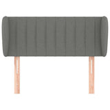 Vidaxl hoofdbord met randen 83x23x78 88 cm stof donkergrijs