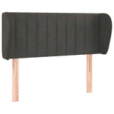 Vidaxl hoofdbord met randen 83x23x78 88 cm fluweel donkergrijs