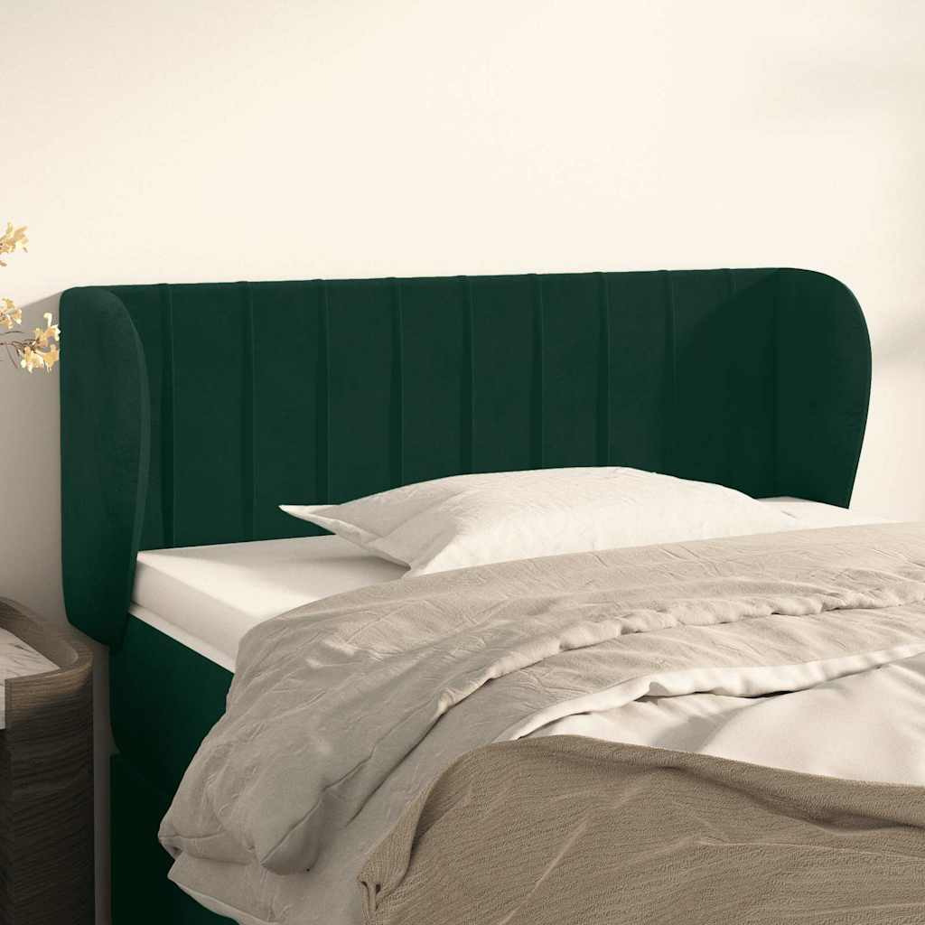 Vidaxl hoofdbord met randen 83x23x78 88 cm fluweel donkergroen