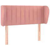 Vidaxl hoofdbord met randen 83x23x78 88 cm fluweel roze