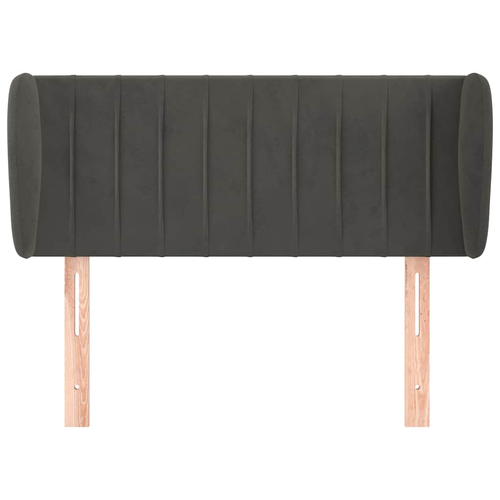 Vidaxl hoofdbord met randen 93x23x78 88 cm fluweel donkergrijs