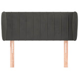 Vidaxl hoofdbord met randen 93x23x78 88 cm fluweel donkergrijs