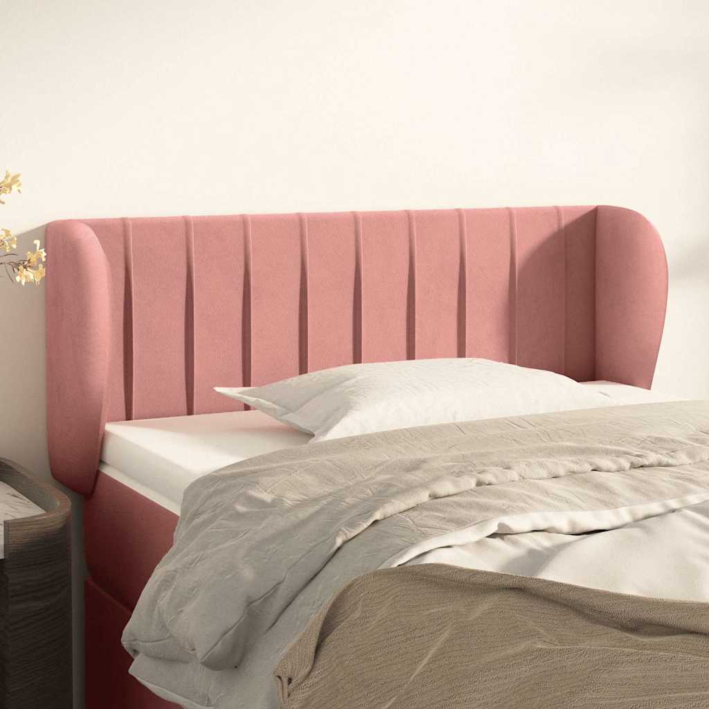 Vidaxl hoofdbord met randen 93x23x78 88 cm fluweel roze