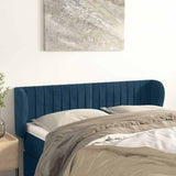Vidaxl hoofdbord met randen 147x23x78 88 cm fluweel donkerblauw