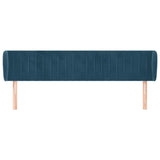 Vidaxl hoofdbord met randen 163x23x78 88 cm fluweel donkerblauw