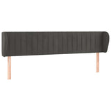 Vidaxl hoofdbord met randen 203x23x78 88 cm fluweel donkergrijs