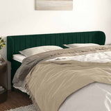 Vidaxl hoofdbord met randen 203x23x78 88 cm fluweel donkergroen