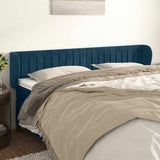 Vidaxl hoofdbord met randen 203x23x78 88 cm fluweel donkerblauw