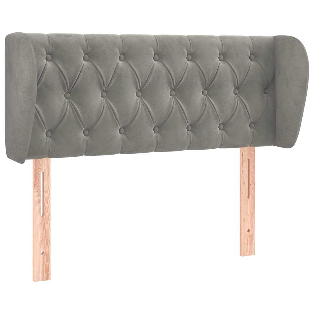 Vidaxl hoofdbord met randen 93x23x78 88 cm fluweel lichtgrijs