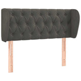Vidaxl hoofdbord met randen 103x23x78 88 cm fluweel donkergrijs