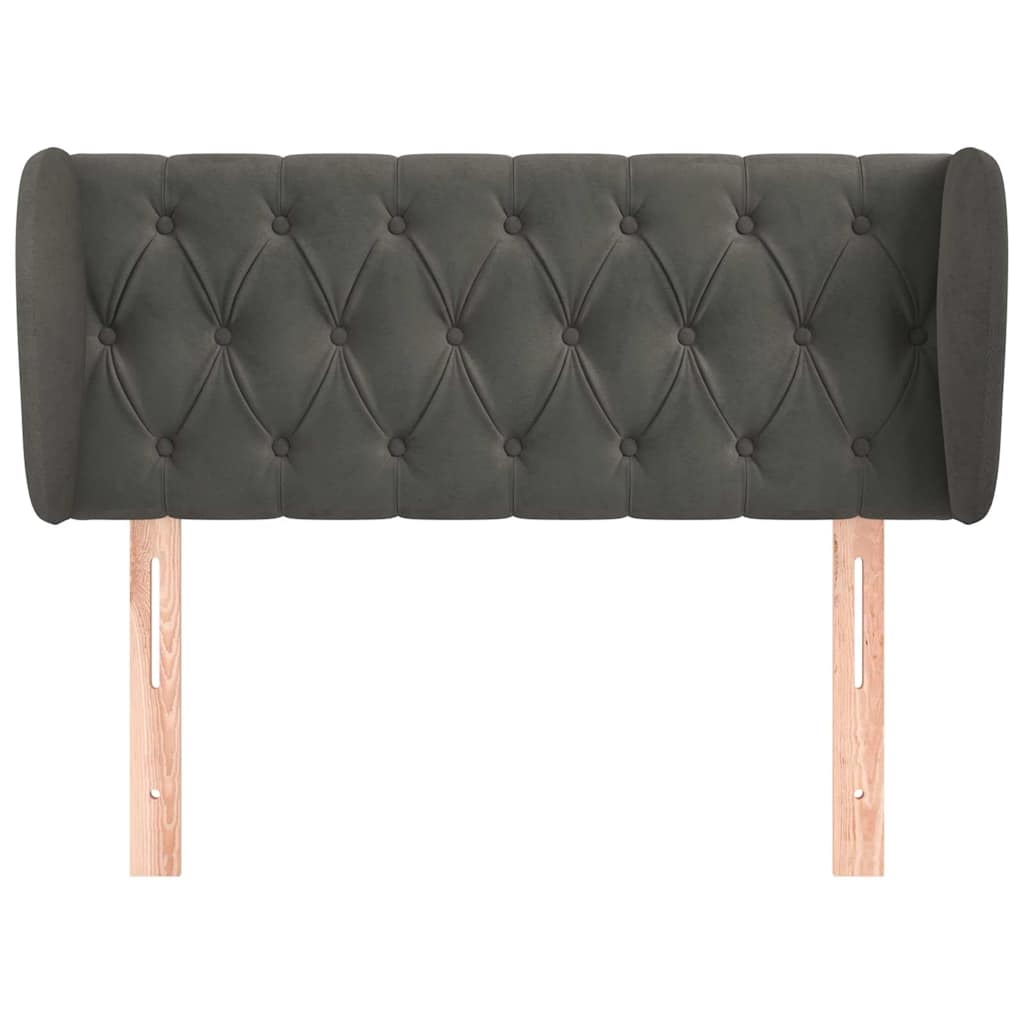 Vidaxl hoofdbord met randen 103x23x78 88 cm fluweel donkergrijs