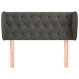 Vidaxl hoofdbord met randen 103x23x78 88 cm fluweel donkergrijs