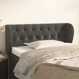 Vidaxl hoofdbord met randen 103x23x78 88 cm fluweel donkergrijs