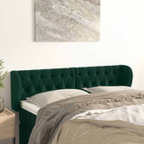 Vidaxl hoofdbord met randen 147x23x78 88 cm fluweel donkergroen