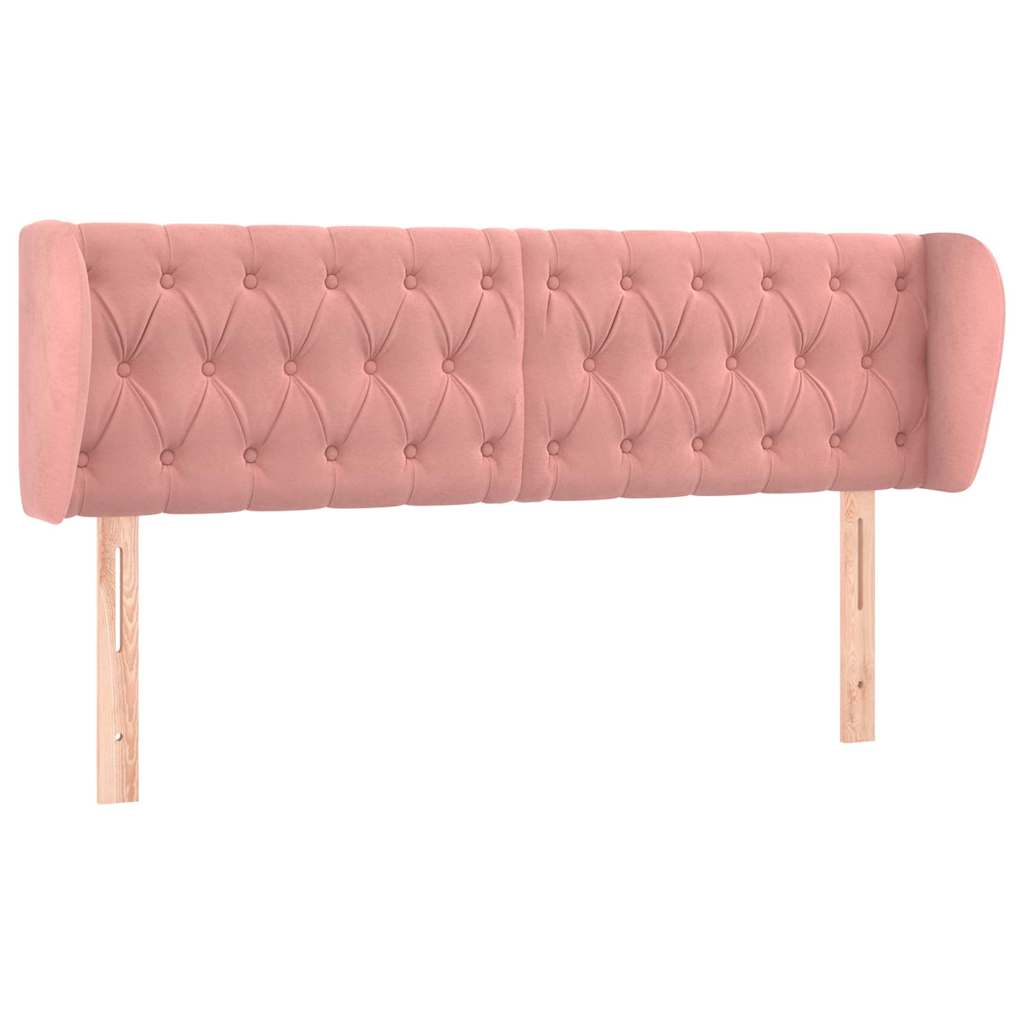 Vidaxl hoofdbord met randen 163x23x78 88 cm fluweel roze