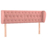 Vidaxl hoofdbord met randen 163x23x78 88 cm fluweel roze