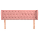 Vidaxl hoofdbord met randen 163x23x78 88 cm fluweel roze