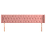 Vidaxl hoofdbord met randen 183x23x78 88 cm fluweel roze