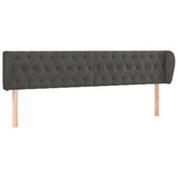 Vidaxl hoofdbord met randen 203x23x78 88 cm fluweel donkergrijs
