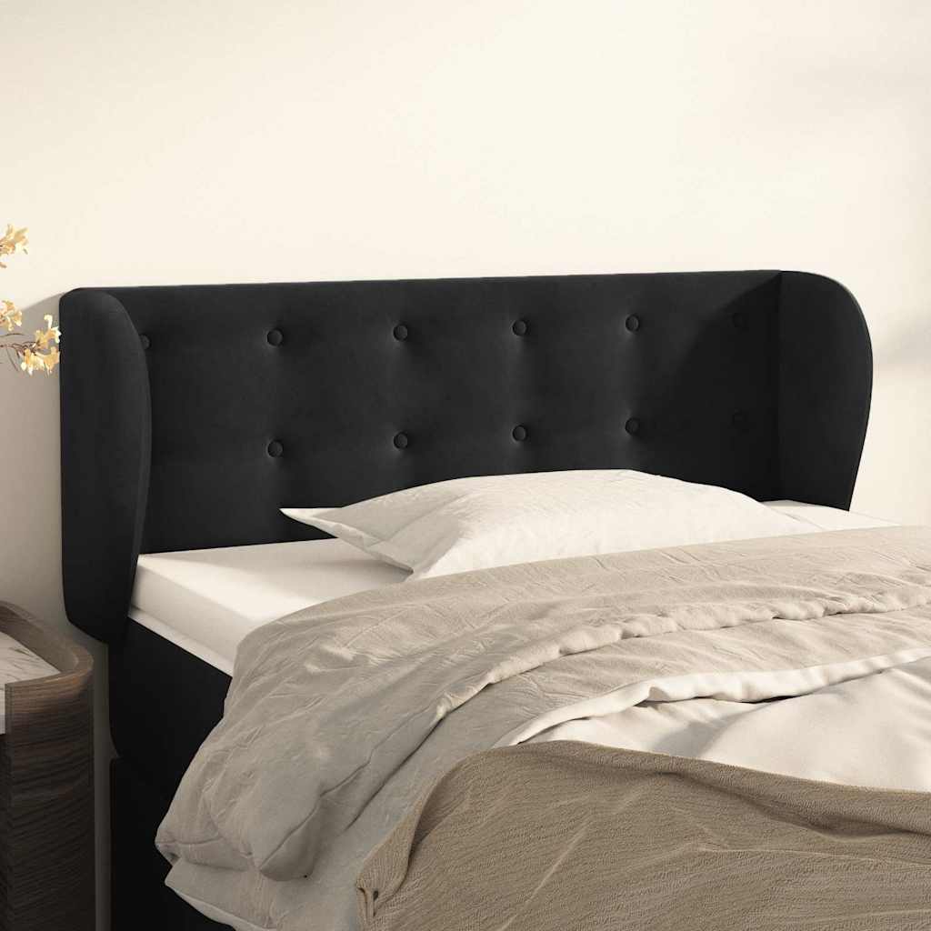 Vidaxl hoofdbord met randen 93x23x78 88 cm fluweel zwart