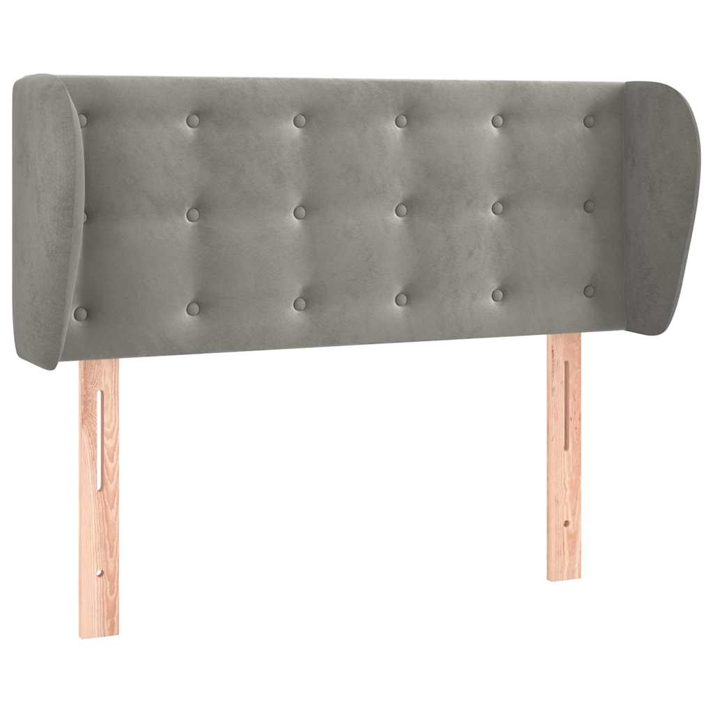Vidaxl hoofdbord met randen 103x23x78 88 cm fluweel lichtgrijs