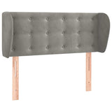 Vidaxl hoofdbord met randen 103x23x78 88 cm fluweel lichtgrijs