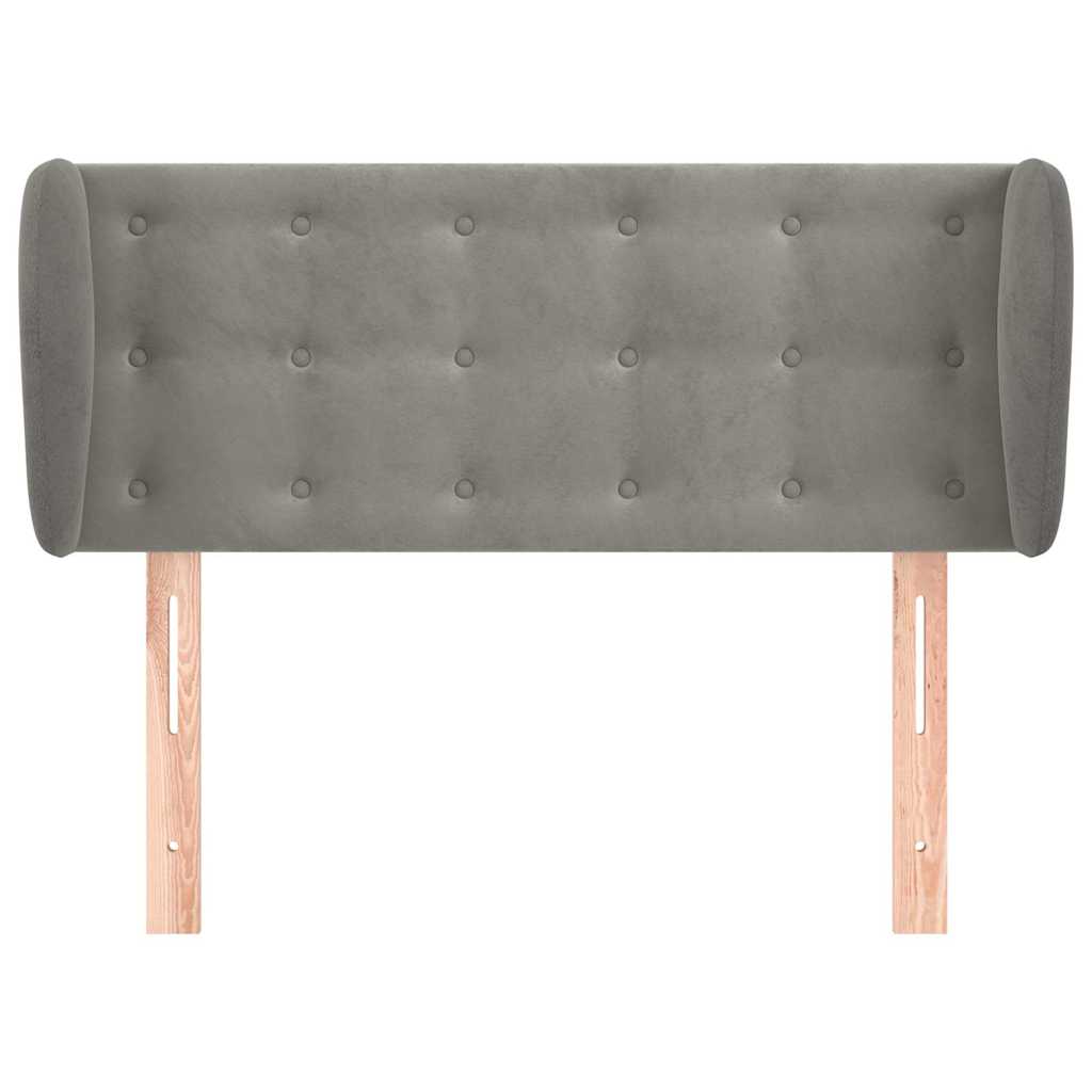 Vidaxl hoofdbord met randen 103x23x78 88 cm fluweel lichtgrijs