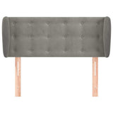 Vidaxl hoofdbord met randen 103x23x78 88 cm fluweel lichtgrijs