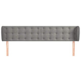 Vidaxl hoofdbord met randen 163x23x78 88 cm fluweel lichtgrijs