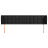 Vidaxl hoofdbord met randen 163x23x78 88 cm fluweel zwart