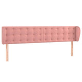 Vidaxl hoofdbord met randen 163x23x78 88 cm fluweel roze