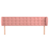 Vidaxl hoofdbord met randen 163x23x78 88 cm fluweel roze