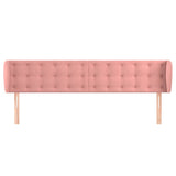 Vidaxl hoofdbord met randen 183x23x78 88 cm fluweel roze