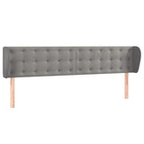 Vidaxl hoofdbord met randen 203x23x78 88 cm fluweel lichtgrijs