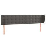 Vidaxl hoofdbord met randen 203x23x78 88 cm fluweel donkergrijs