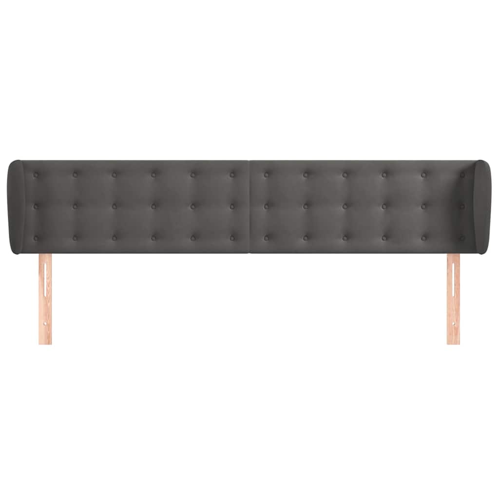 Vidaxl hoofdbord met randen 203x23x78 88 cm fluweel donkergrijs