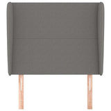 Vidaxl hoofdbord met randen 93x23x118 128 cm stof donkergrijs