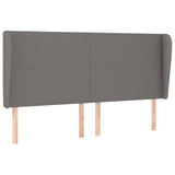 Vidaxl hoofdbord met randen 183x23x118 128 cm stof donkergrijs
