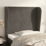Vidaxl hoofdbord met randen 83x23x118 128 cm fluweel donkergrijs