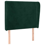 Vidaxl hoofdbord met randen 83x23x118 128 cm fluweel donkergroen