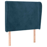 Vidaxl hoofdbord met randen 83x23x118 128 cm fluweel donkerblauw