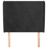 Vidaxl hoofdbord met randen 93x23x118 128 cm fluweel zwart